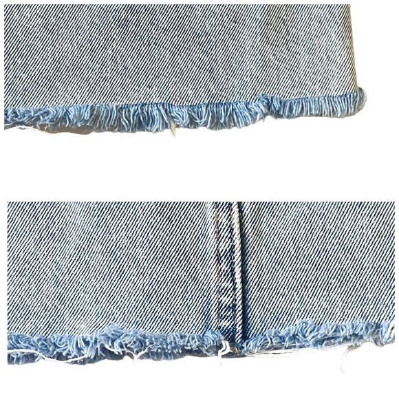 Zara Front Button Washed Denim Mini Skirt, Size S - Picture 7 of 15